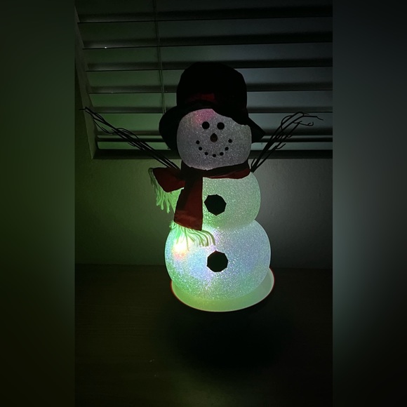 Acrylic 14” Snowman with Colorful Changing Lights - Picture 7 of 7